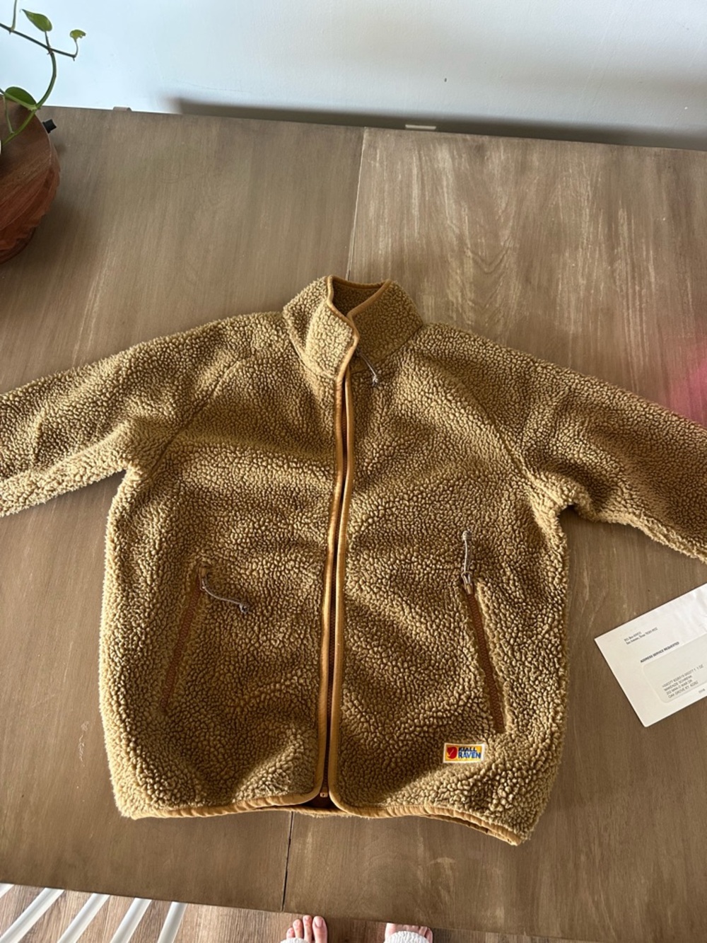 Fjallraven Women's Teddy Jacket in Camel Brown